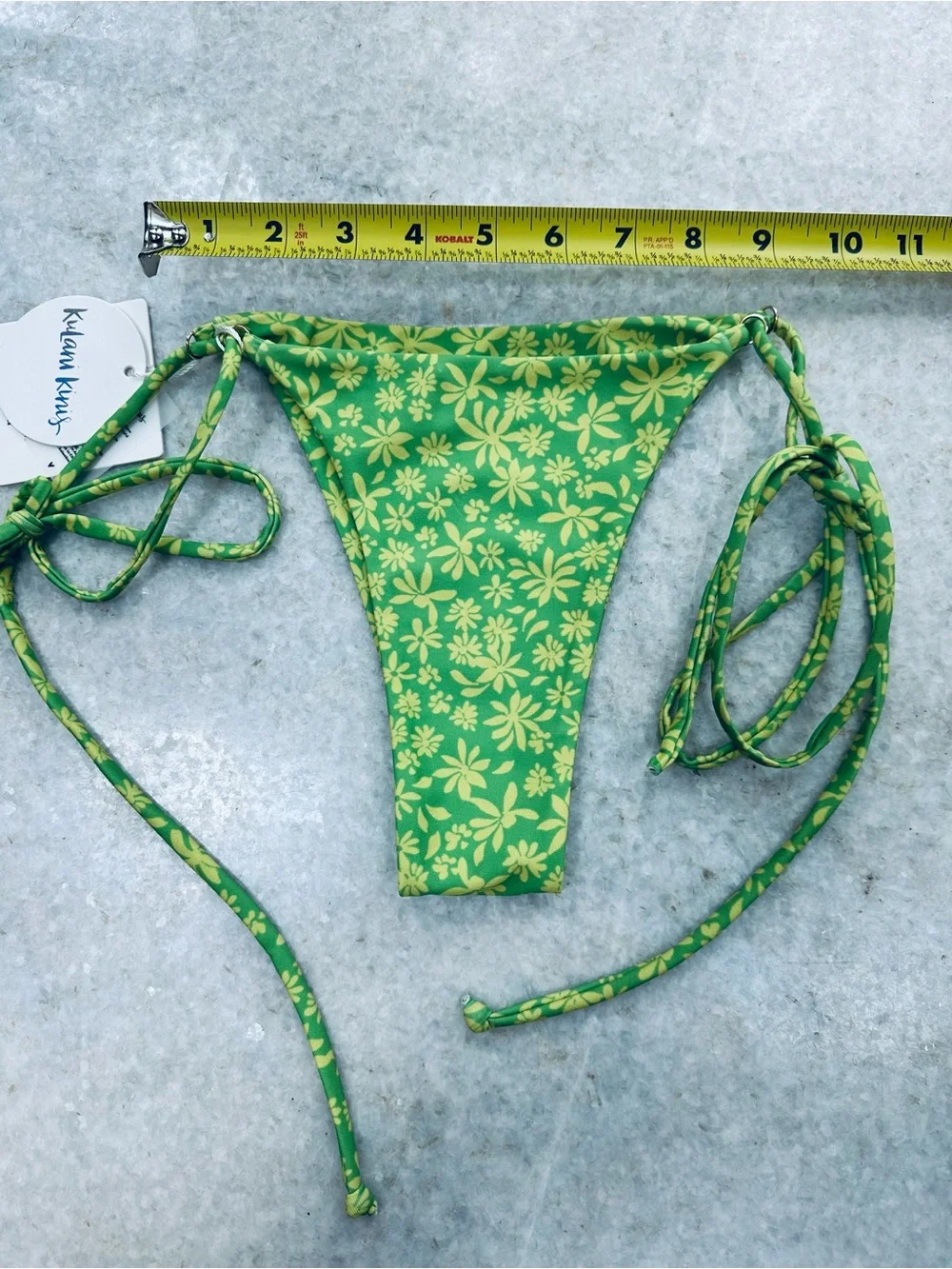 Kulani Kinis Thong Tie Side Bikini Bottom- BOT228 Banana Cabana M